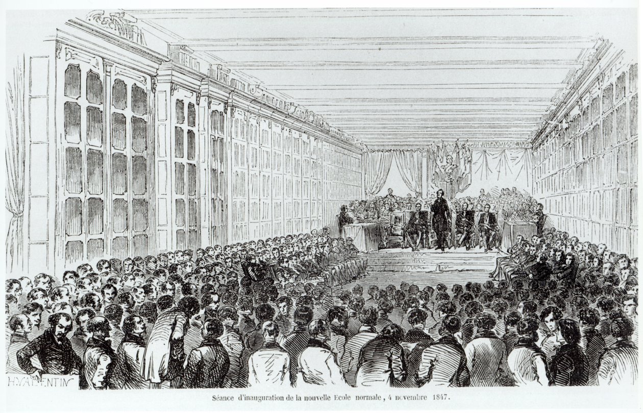 Inauguração da École Normale Supérieure em Paris, de The Paintings of Paris, de Texier, 1852 de French School