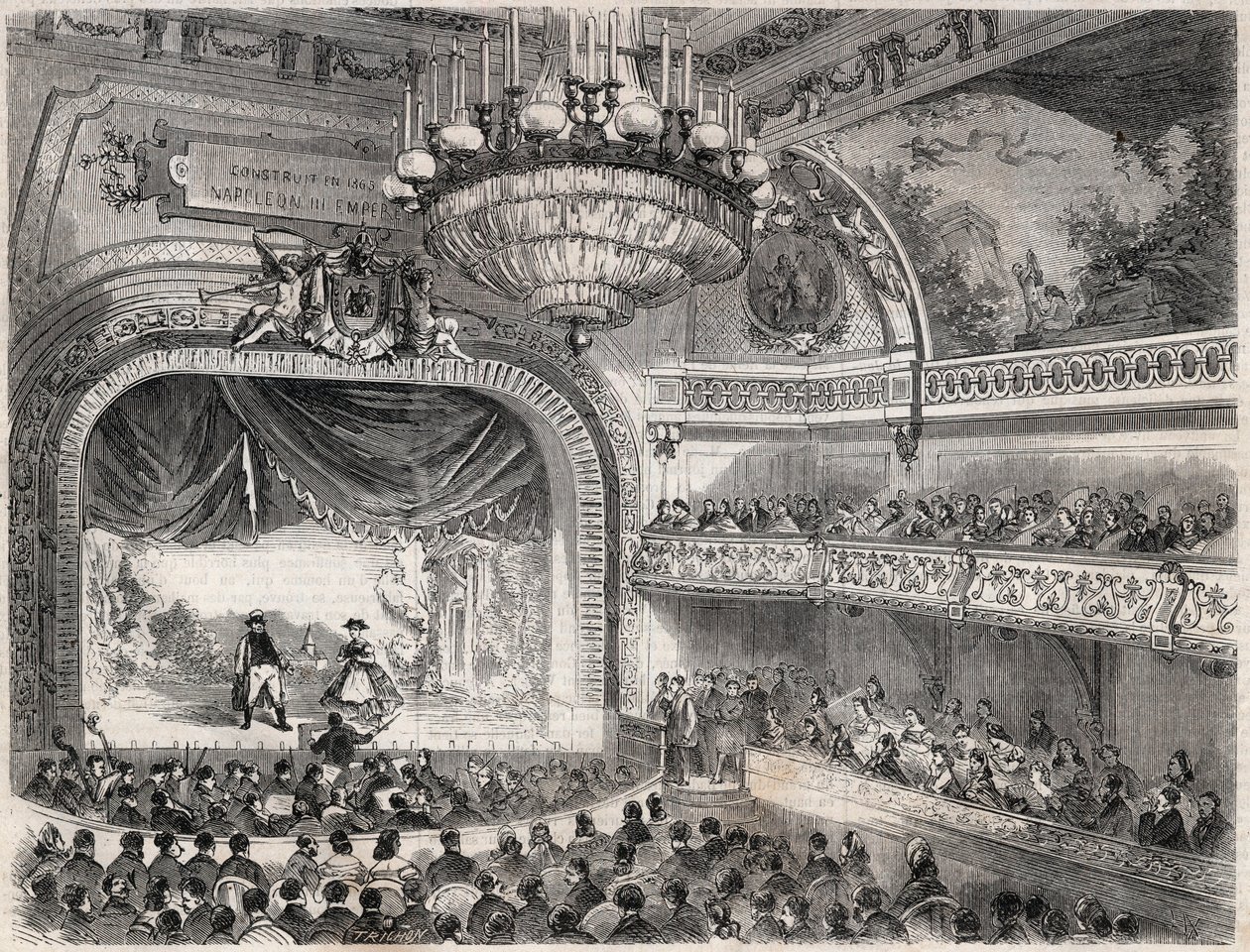 Inauguração do teatro da cidade de Vichy em 2 de julho de French School