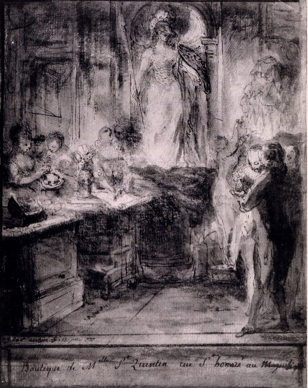 Interior da loja veneziana, 1777 de French School