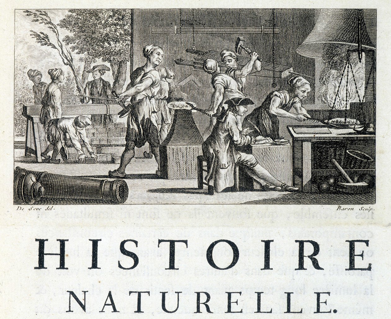 Interior de uma forja - em "Natural history, general and particular" de Buffon de French School