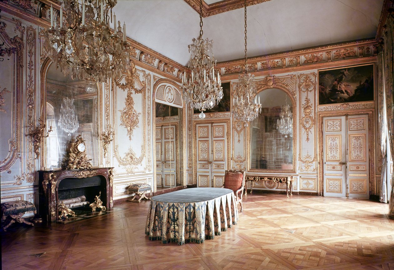 Interior da Câmara do Conselho 1701-55 de French School