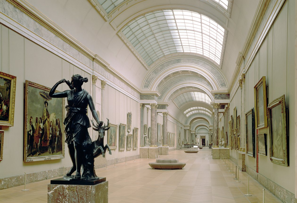 Vista interior, de, a, grande, Galerie, 16th-19th, século de French School
