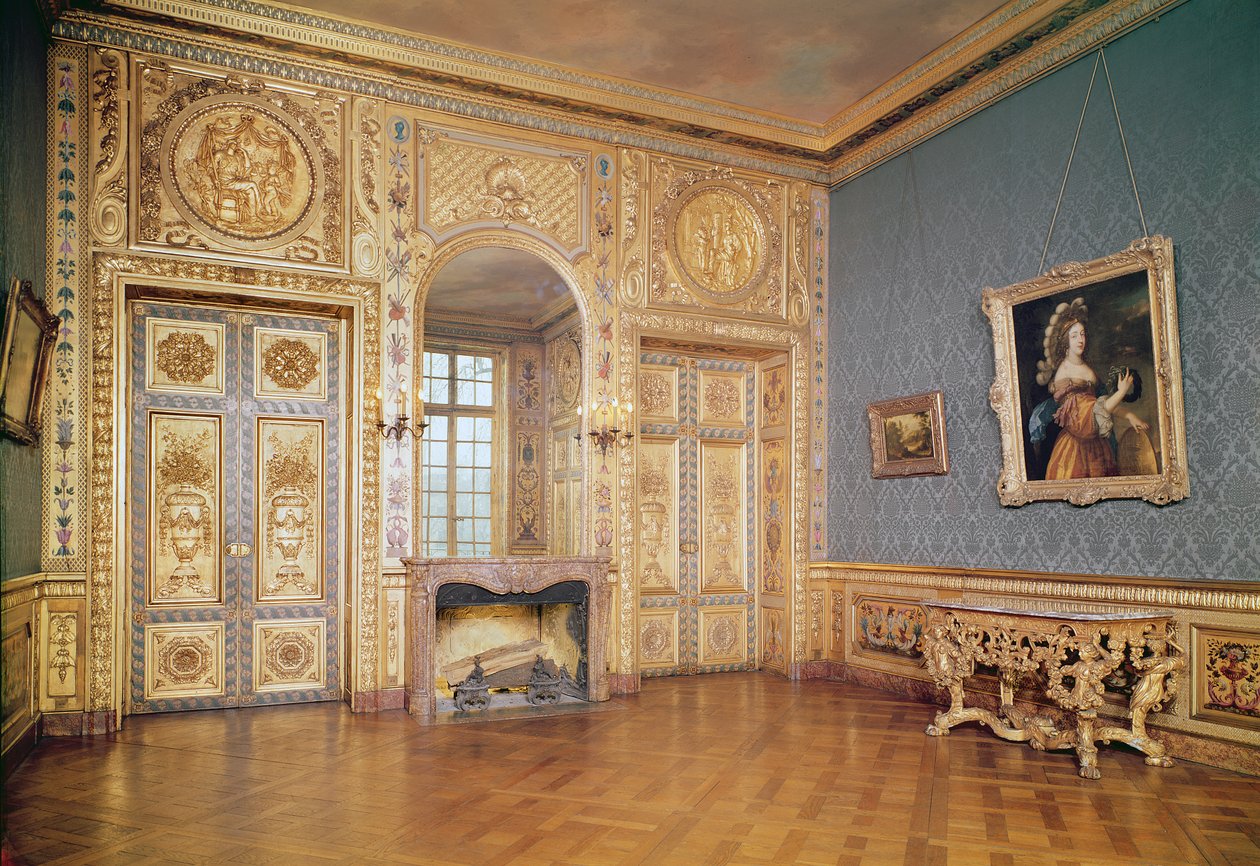 Vista interior do Petit Salon, c.1660 de French School