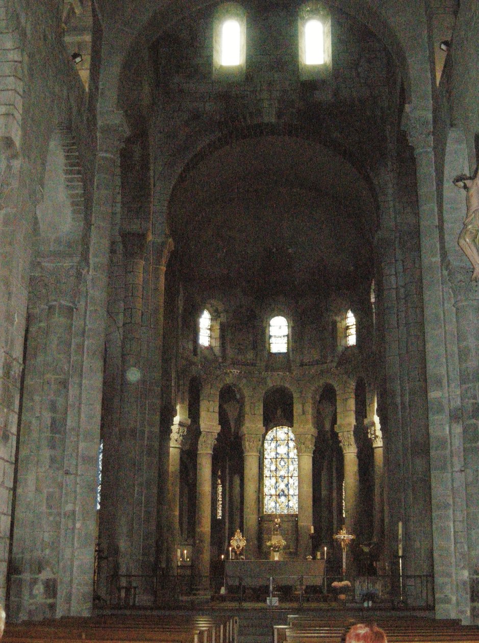 Vista interior, de, a, basílica de French School
