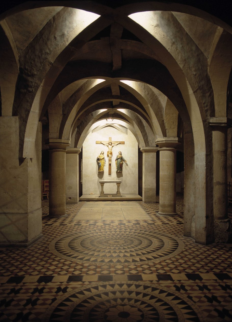 Vista interna da Cathedrale de Metz (Moselle). de French School