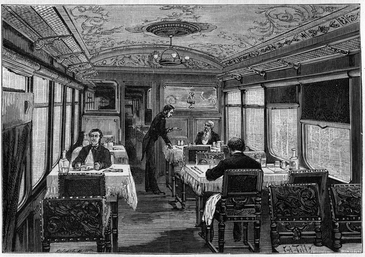 Vista interna da sala de jantar de L