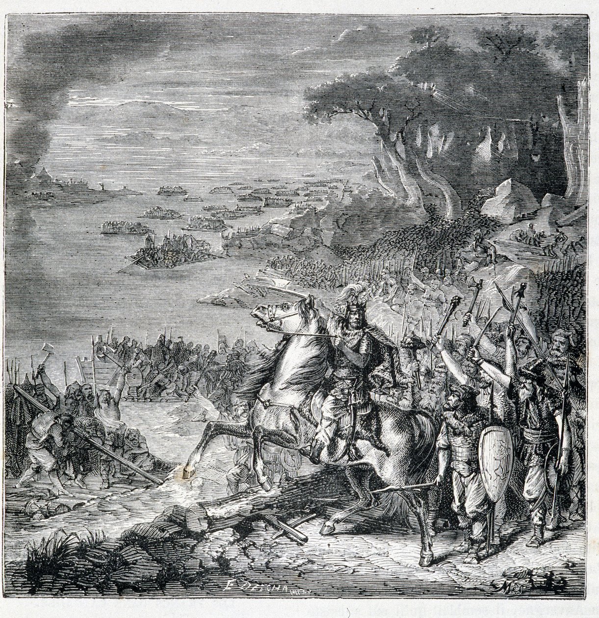 Invasão dos bárbaros - in "Histoire de France populaire" de French School