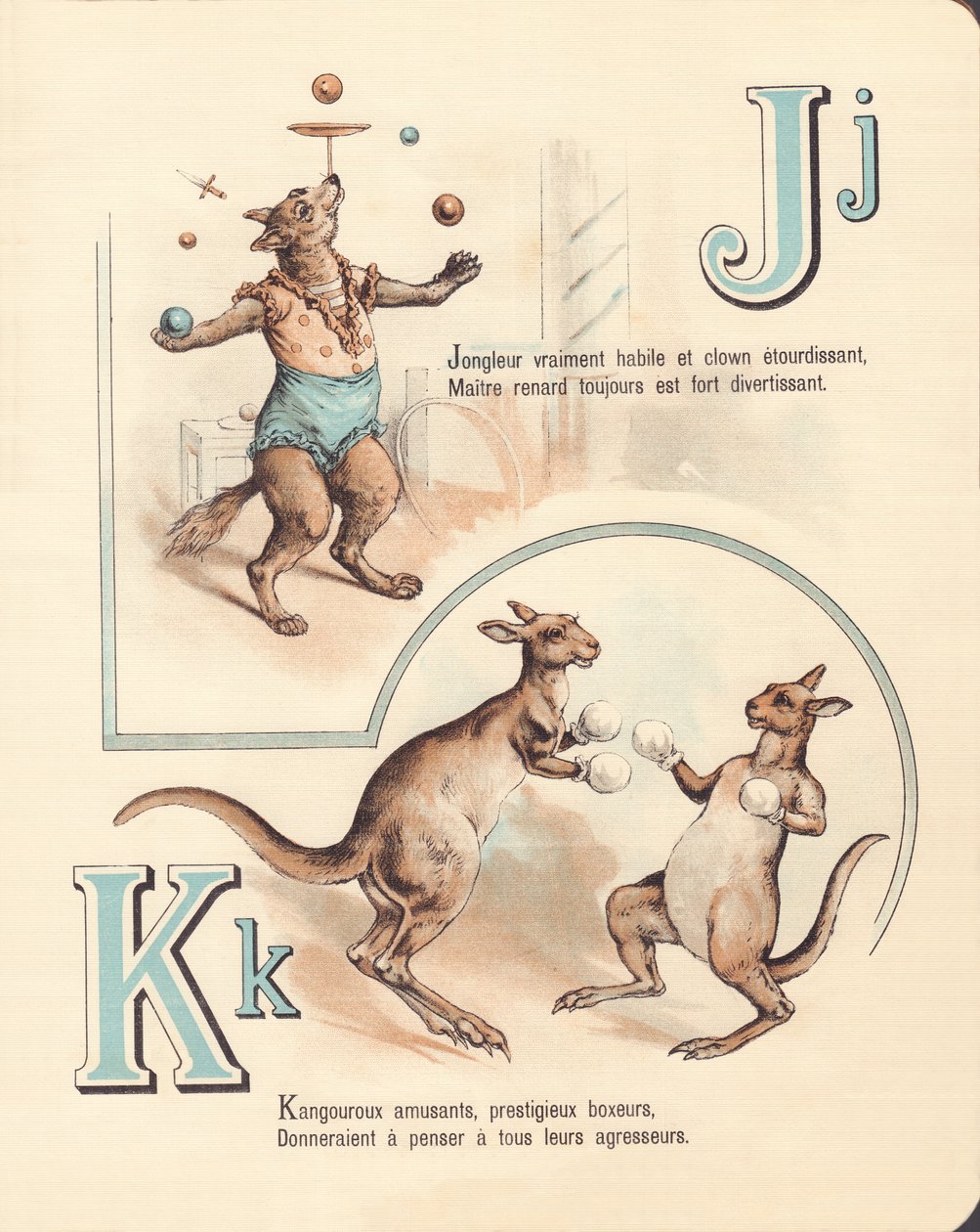 JK: Raposa alegre, malabarista, canguru, kickboxing de French School