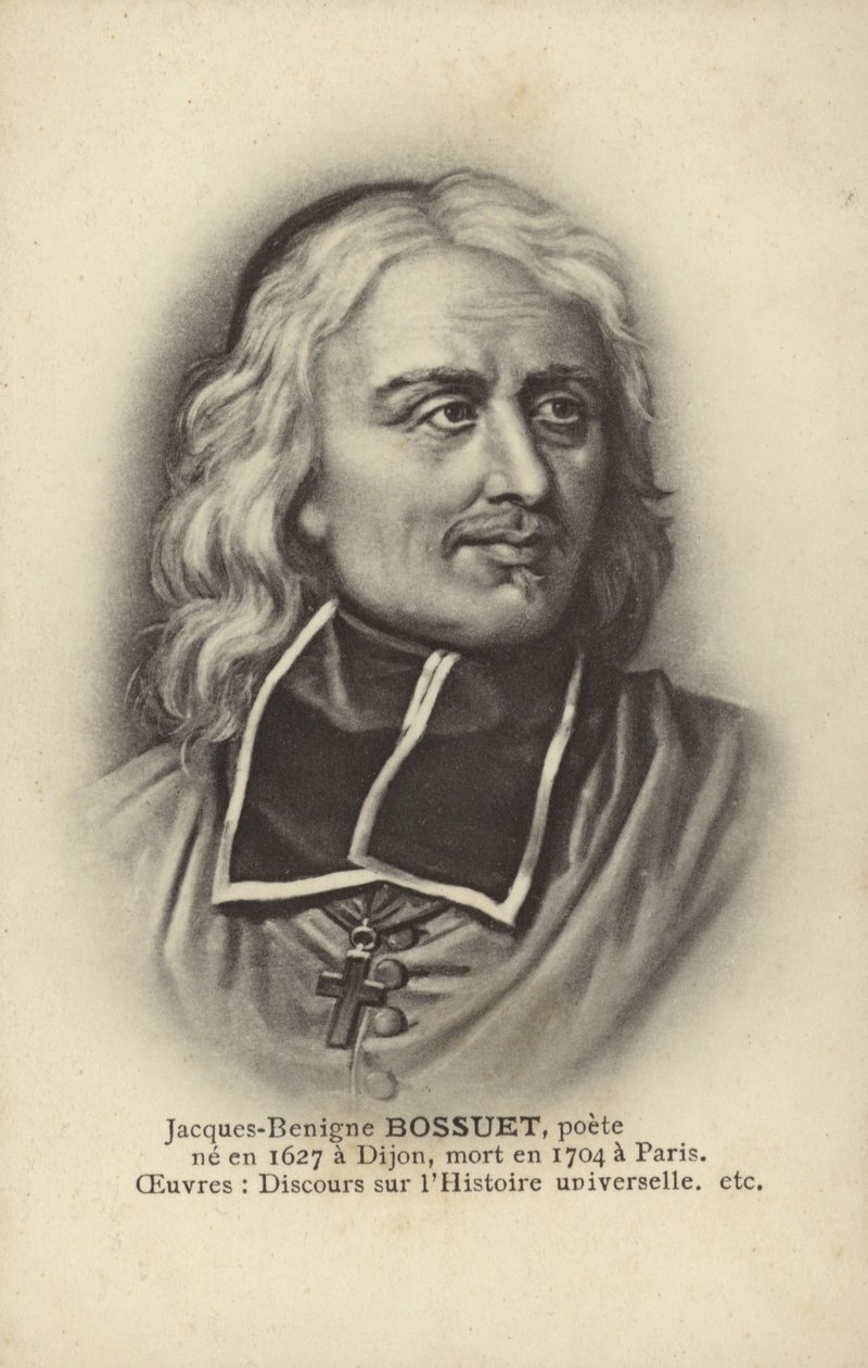 Jacques-Benigne Bossuet (1627-1704), bispo, teólogo e escritor católico francês (litografia) de French School