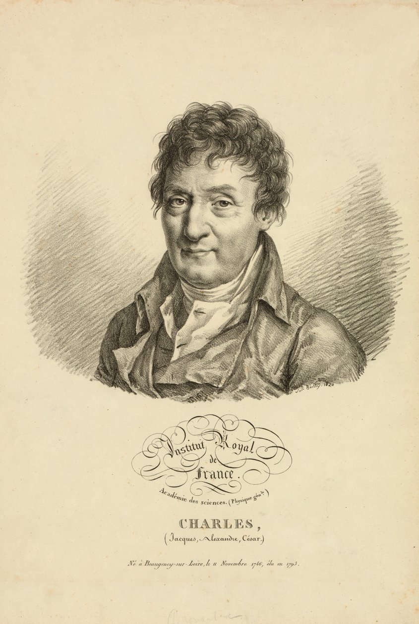 Jacques Alexandre César Charles, 1820 de French School