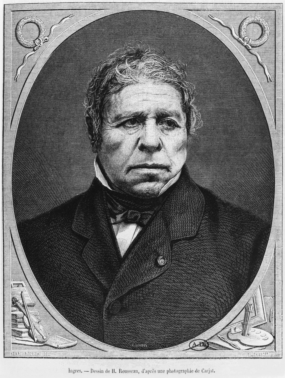 Jean Auguste Dominique Ingres (1780-1867) de uma fotografia de Etienne Carjat (1828-1906) 1867 de French School