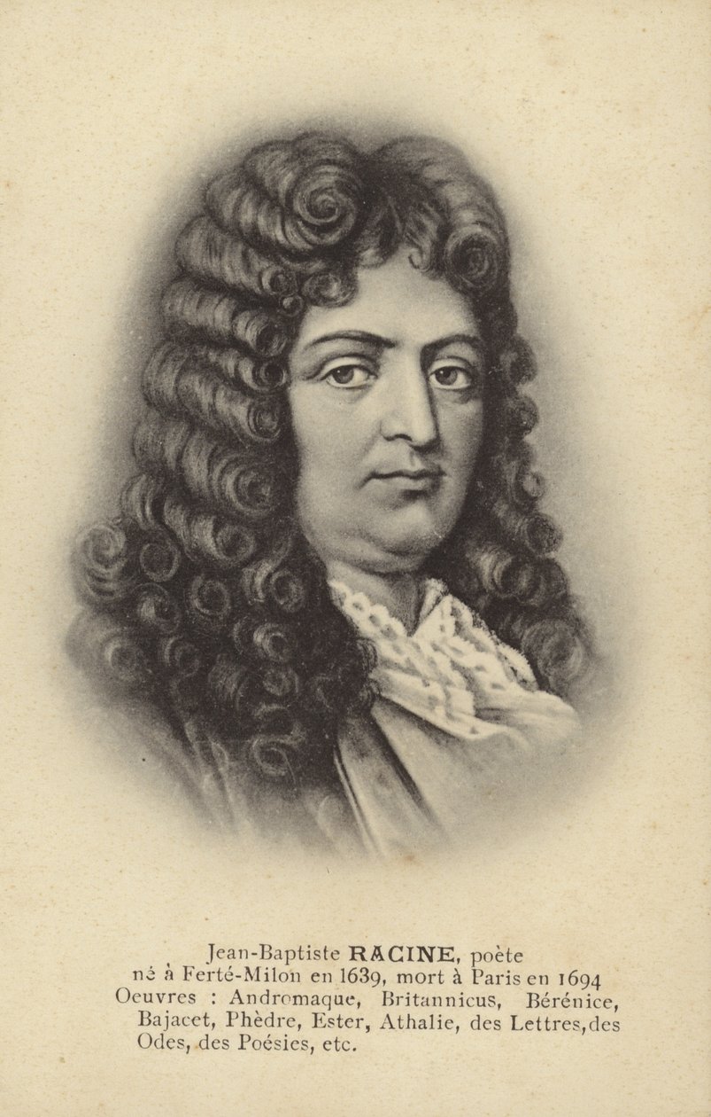 Jean Racine (1639-1699), dramaturgo francês (litografia) de French School