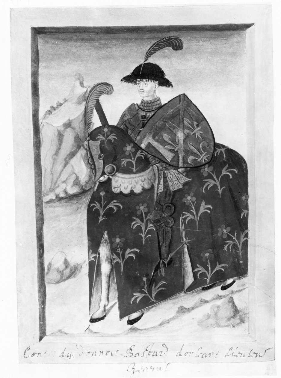 Jean de Dunois, o Bastardo de Orléans (litho) de French School