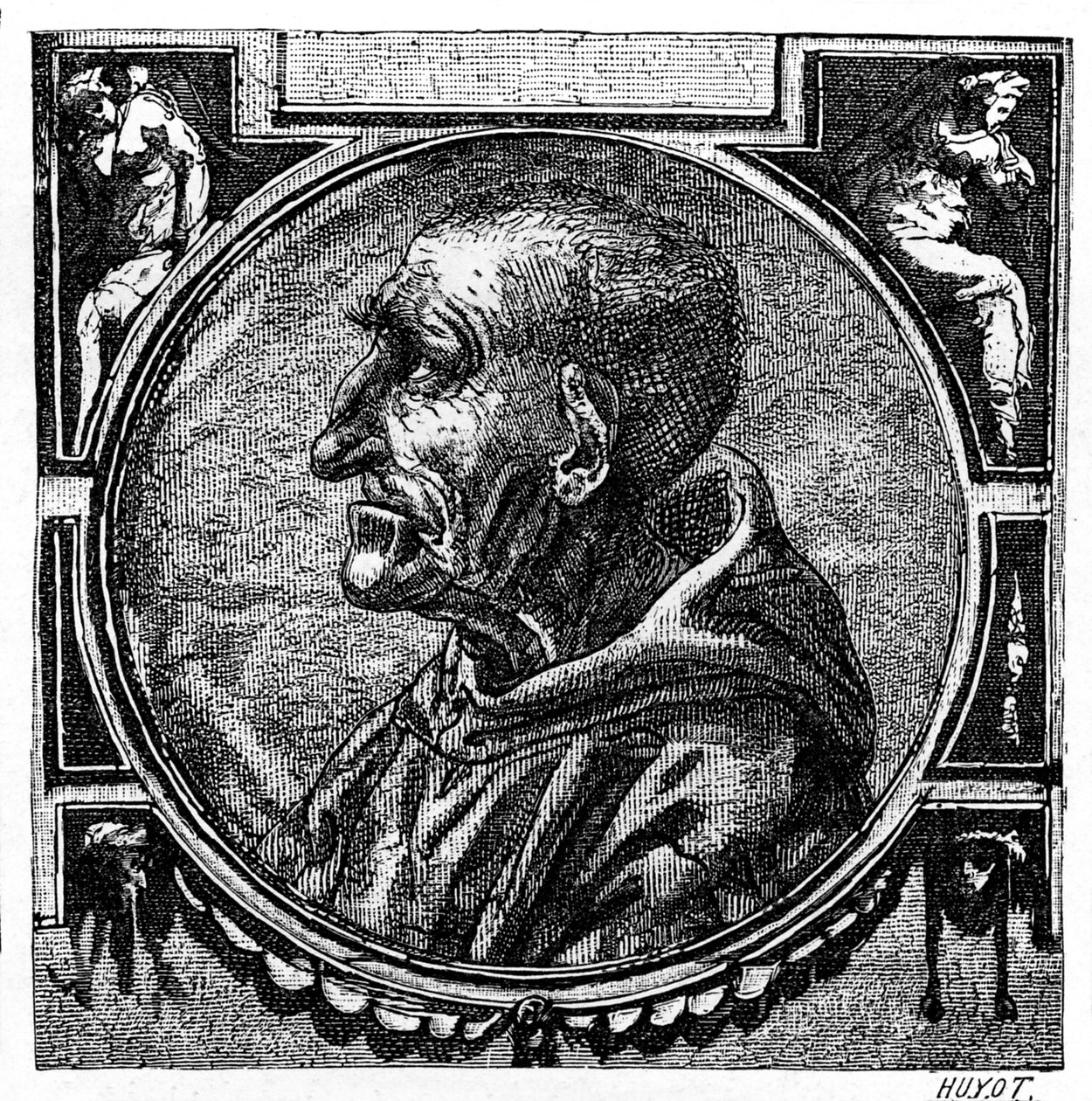 Jerome Savonarola (gravura) de French School