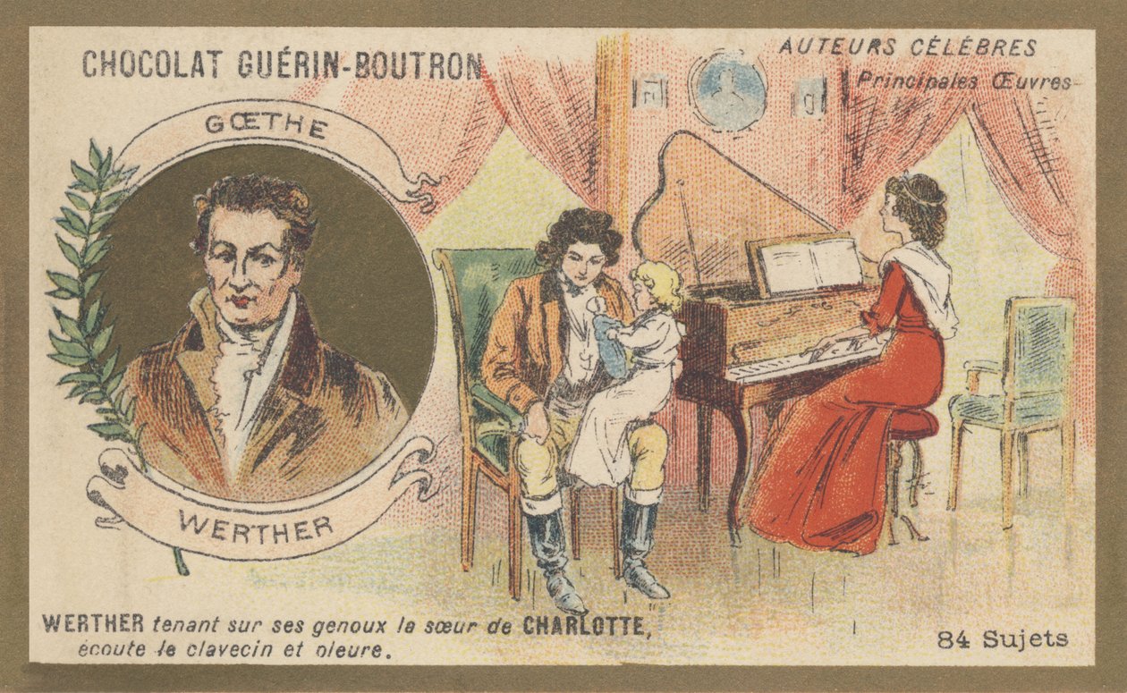 Johann Wolfgang (von) Goethe (1749-1832), romancista alemão, dramaturgo, poeta, teórico de arte e estadista, autor de "Os sofrimentos da Jovem Queridinha", romance epistolar (1774) de French School