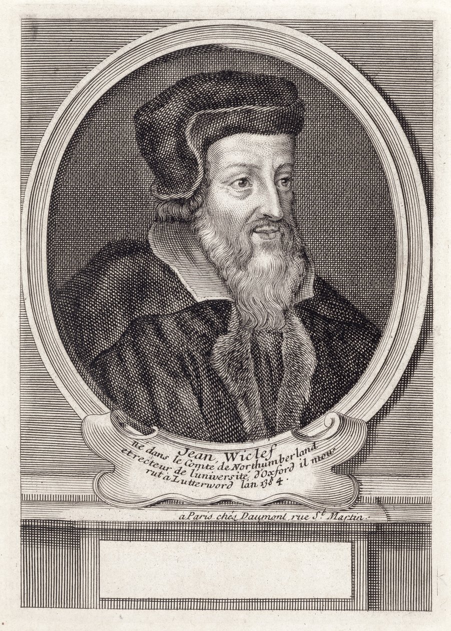John Wycliffe, gravado por Daumont, Paris de French School