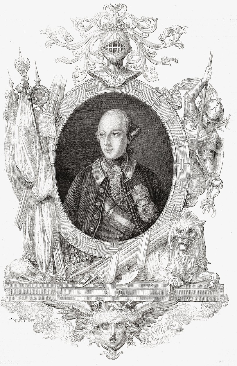 Joseph II, de "História da Revolução Francesa" por Louis Blanc (1811-82) (gravura) de French School