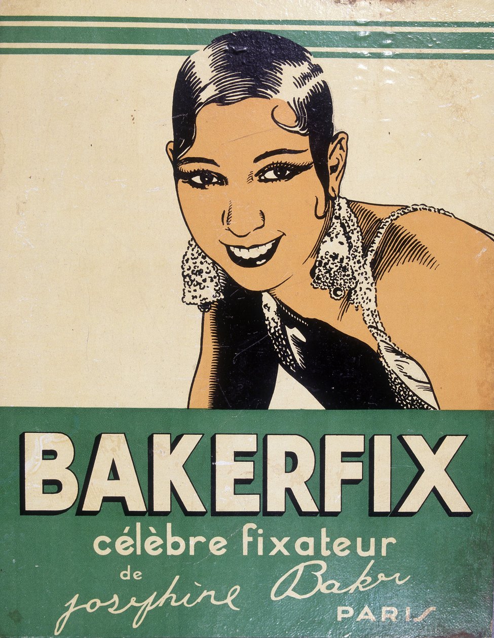 Josephine Baker - publicidade para a Bakerfix: "O famoso fixador da Josephine Baker" de French School