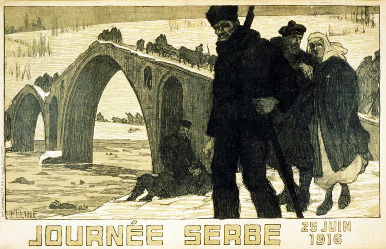 Dia sérvio. 25 de junho de 1916. de French School