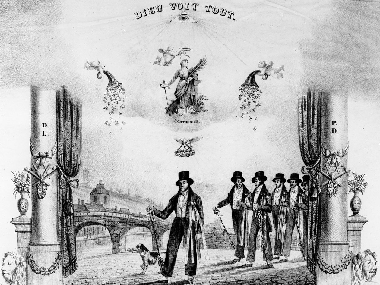 Certificado de Journeyman, 1838 de French School