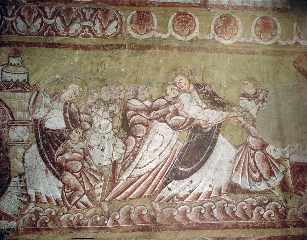 Judas Kissing Christ (fresco) (detalhe de 95750) de French School