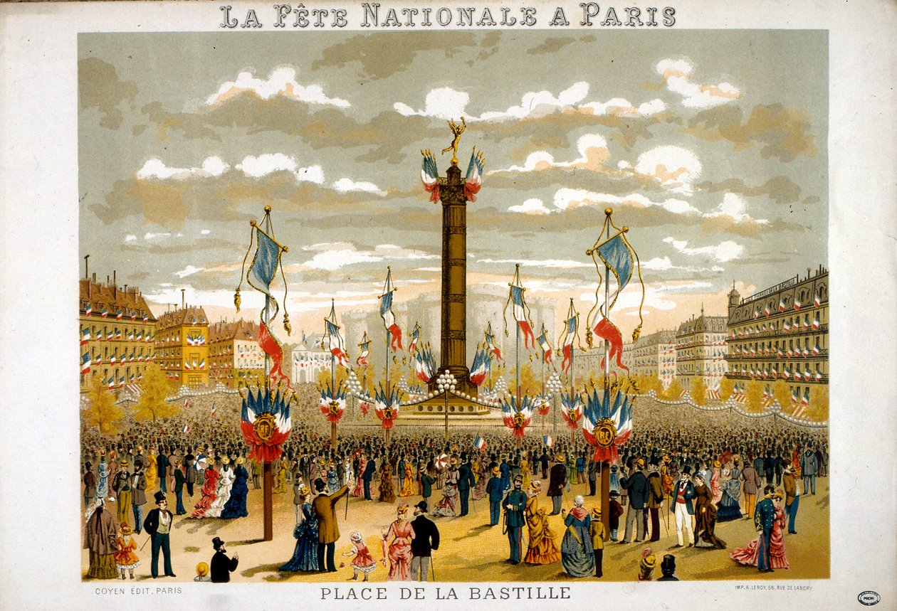Jules Grevy (1807-1891), Presidente de França, assiste às celebrações do Dia da Bastilha em Paris, a 14 de julho de 1880 de French School