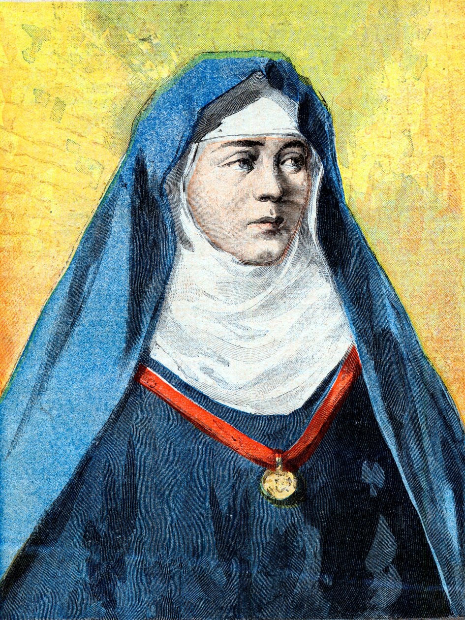 Julienne Duguesclin (1377-1404) Freira beneditina, ilustração "Le Petite Journal" de 23 de Julho de 1894 (gravura) de French School