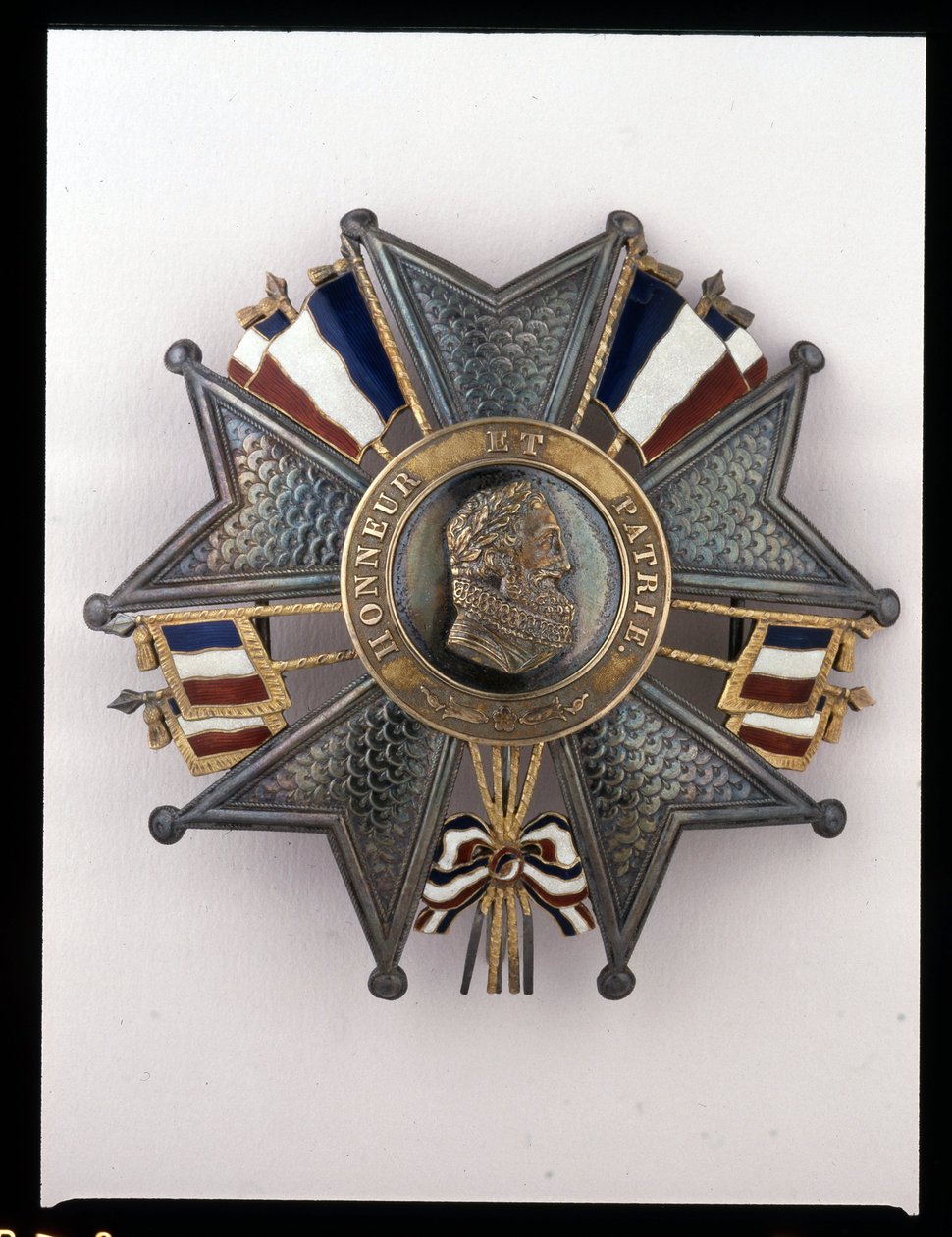 Monarquia de Julho - Monarquia de Julho - Placa da Grande Cruz, Louis Philippe 1: "Honour et Homeland" - (efígie de Henrique IV) col. Soldados de Antão de French School
