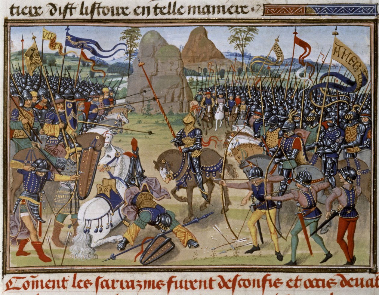 KARL MARTELL: Batalha de Poitiers, 732 de French School