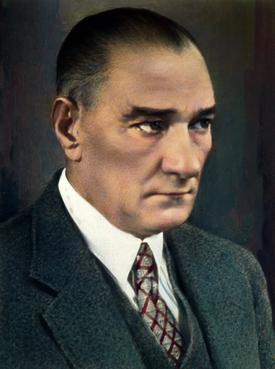 Kemal (Mustapha) Ataturk (1881-1938) c.1925-30 (wc no papel) de French School