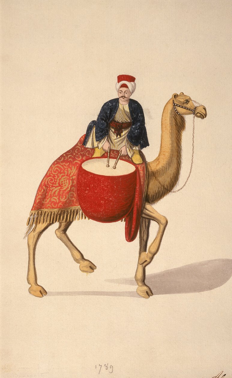 Kettle Drummer, período otomano, 1789 (wc no papel) de French School
