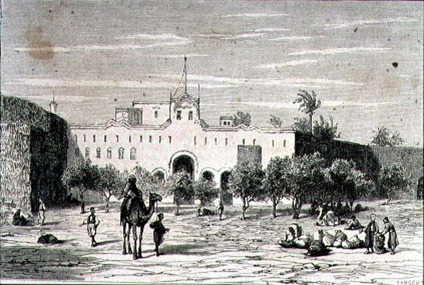 Cartum, Sudão, na década de 1860, gravada por Alfred Louis Sargent (b.1828) (gravura) de French School