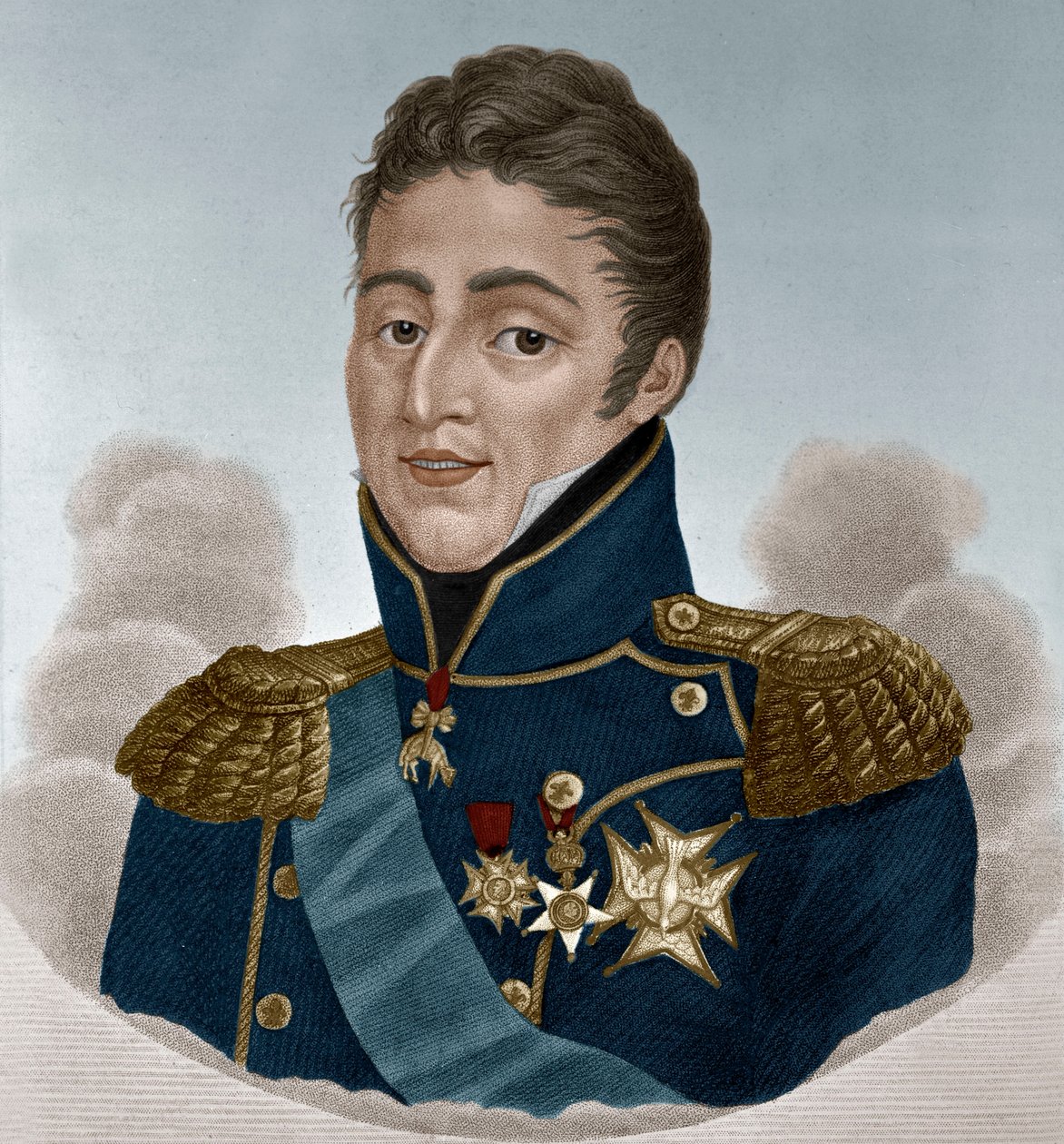 Rei Carlos X da França (gravura colorida) de French School