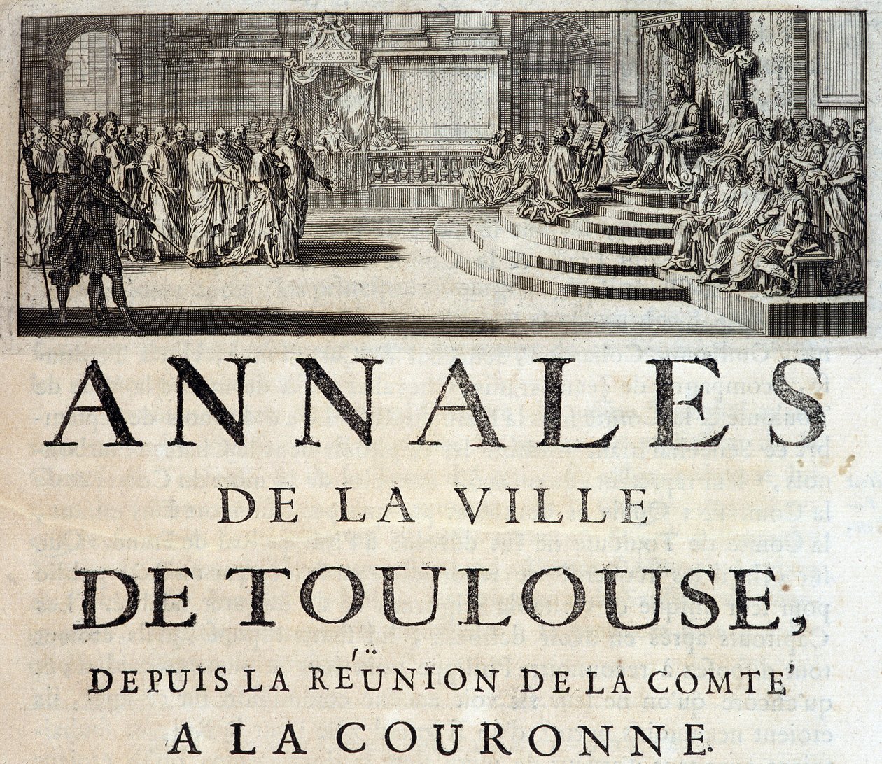 O Rei Philippe o Hardi em Toulouse em 1272 em "Annales de la ville de Toulouse" de Germain de Lafaille, Toulouse de French School
