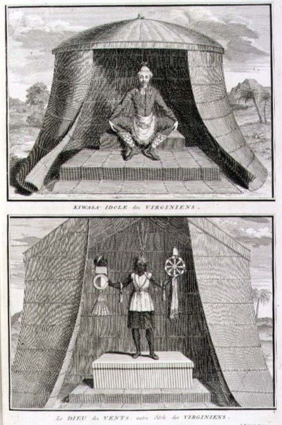 Kiwasa e o Deus dos Ventos, ídolos dos Virgínios, ilustração de 