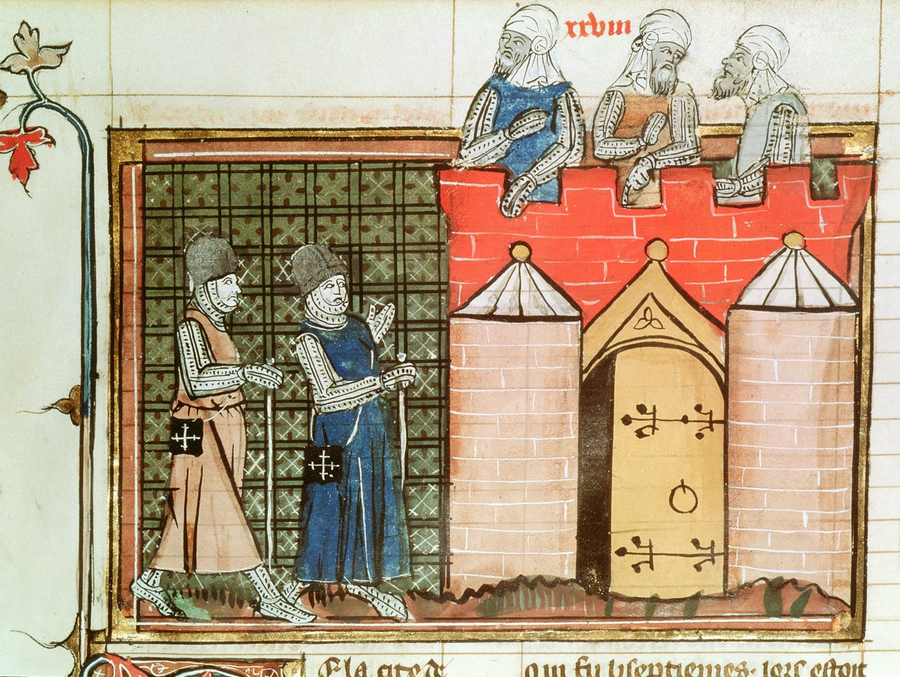 Cavaleiros Templários antes de Jerusalém, de Le Roman de Godefroi de Bouillon de French School
