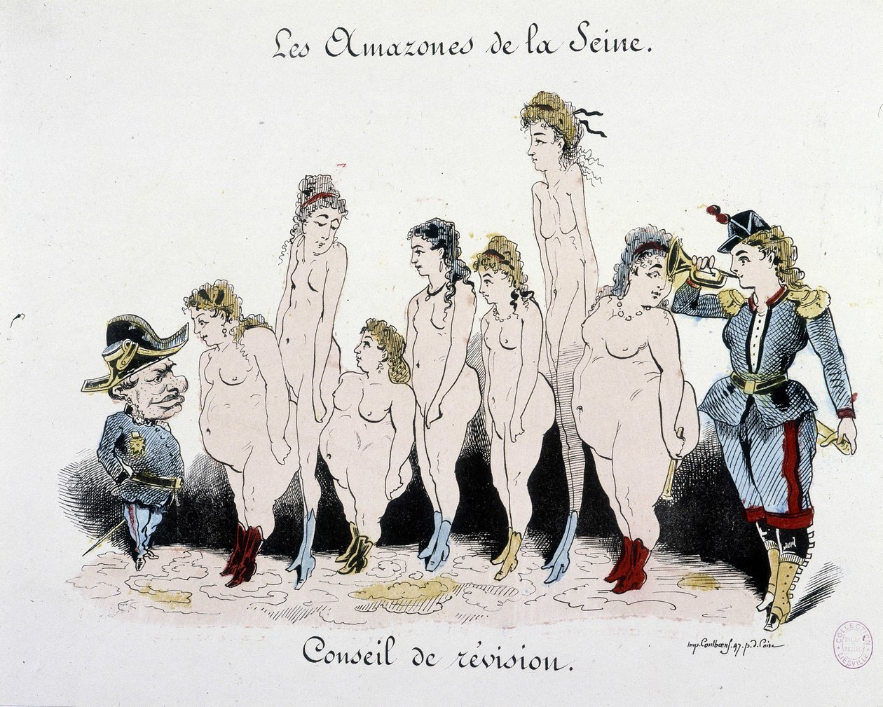 A Comuna: Conselho de Revisão das Amazonas do Sena - desenho, Musee Carnavalet de French School