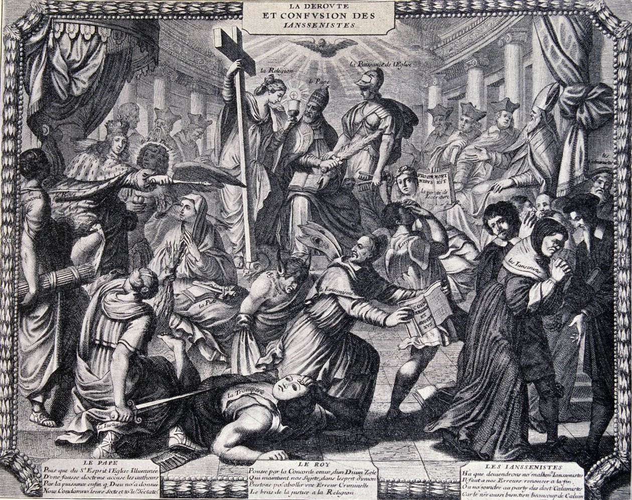 La Déroute des Jansenistes - publicação satírica de almanaque dos jesuítas de French School