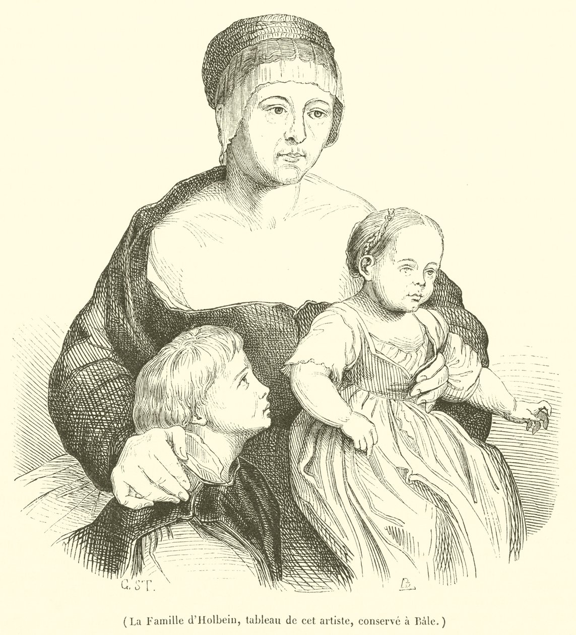 A família de Holbein (gravura) de French School