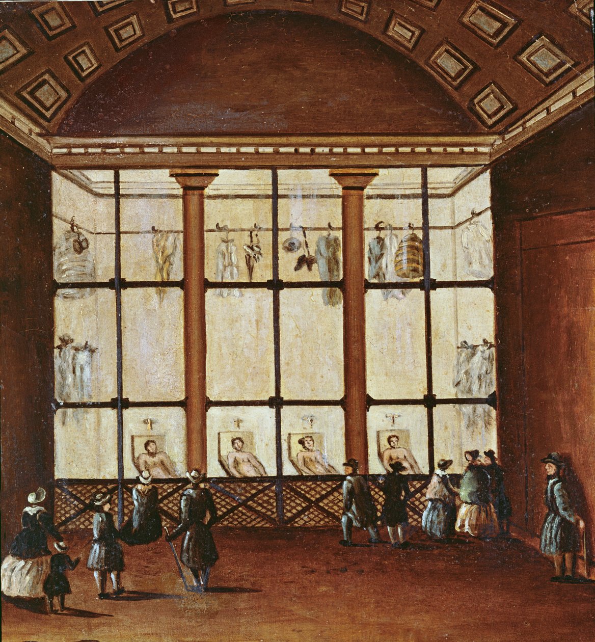 La Morgue, o maior necrotério de Paris, 1830-40 de French School