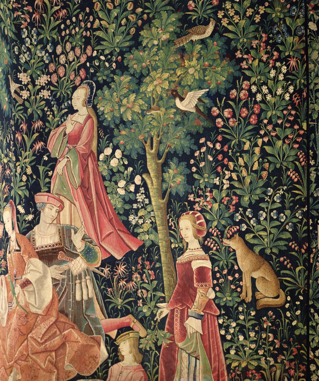 La Vie Seigneuriale: mulheres jovens e uma raposa, c.1500 de French School