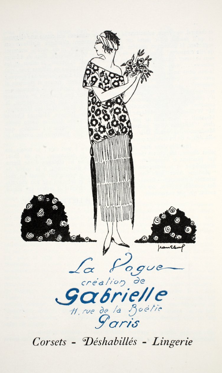 Criação da Vogue de Gabrielle (estêncil) de French School