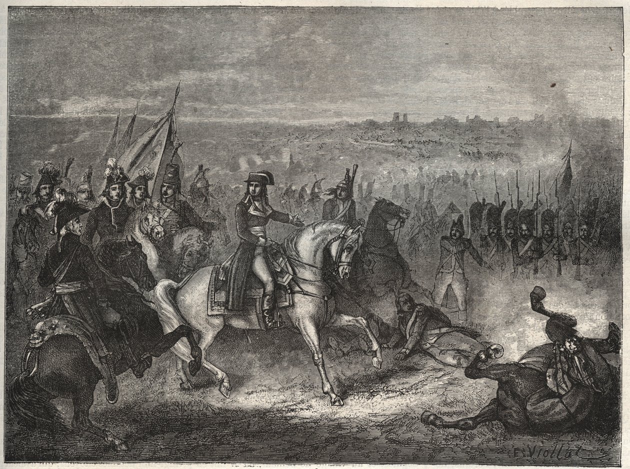 La battle de Lonato - NAPOLEON AT LONATO - Também chamada a segunda batalha de CASTIGLIONE: na sua campanha italiana, Napoleão derrota os austríacos sob Wurmser, forçando-os a recuar para Mantova. 3 de Agosto de 1796 - Nova Enciclopédia Nacional de Maurice de French School