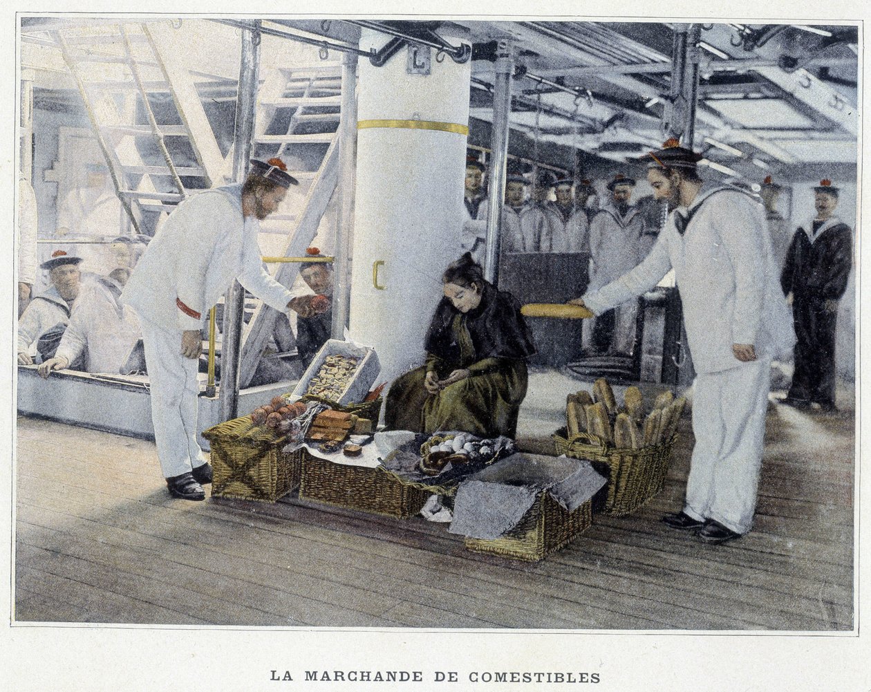 O mercador de edíblias - em "Álbum Militar - Marinha: A Vida a Bordo". de French School