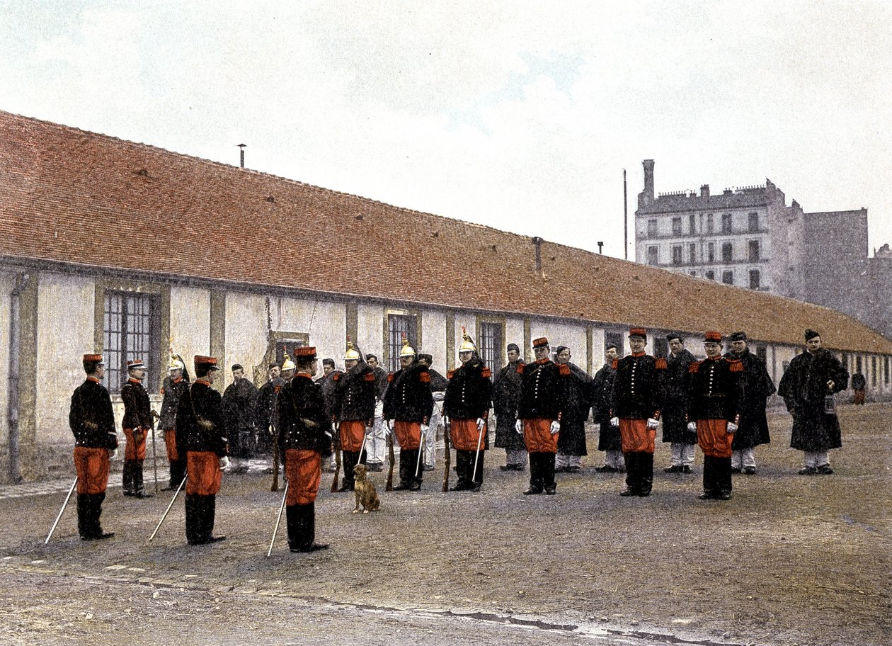 La parade - em "Álbum militaire" - cavalaria: serviço doméstico de French School