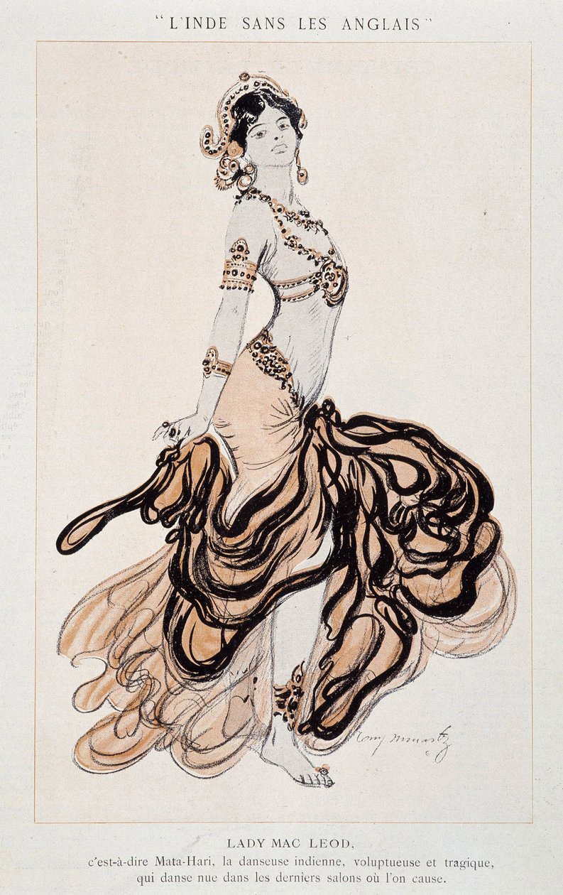Lady Mac Leod, ou seja, Mata Hari a dançar - em "La Vie Parisienne" de 24/06/1905 (gravura) de French School