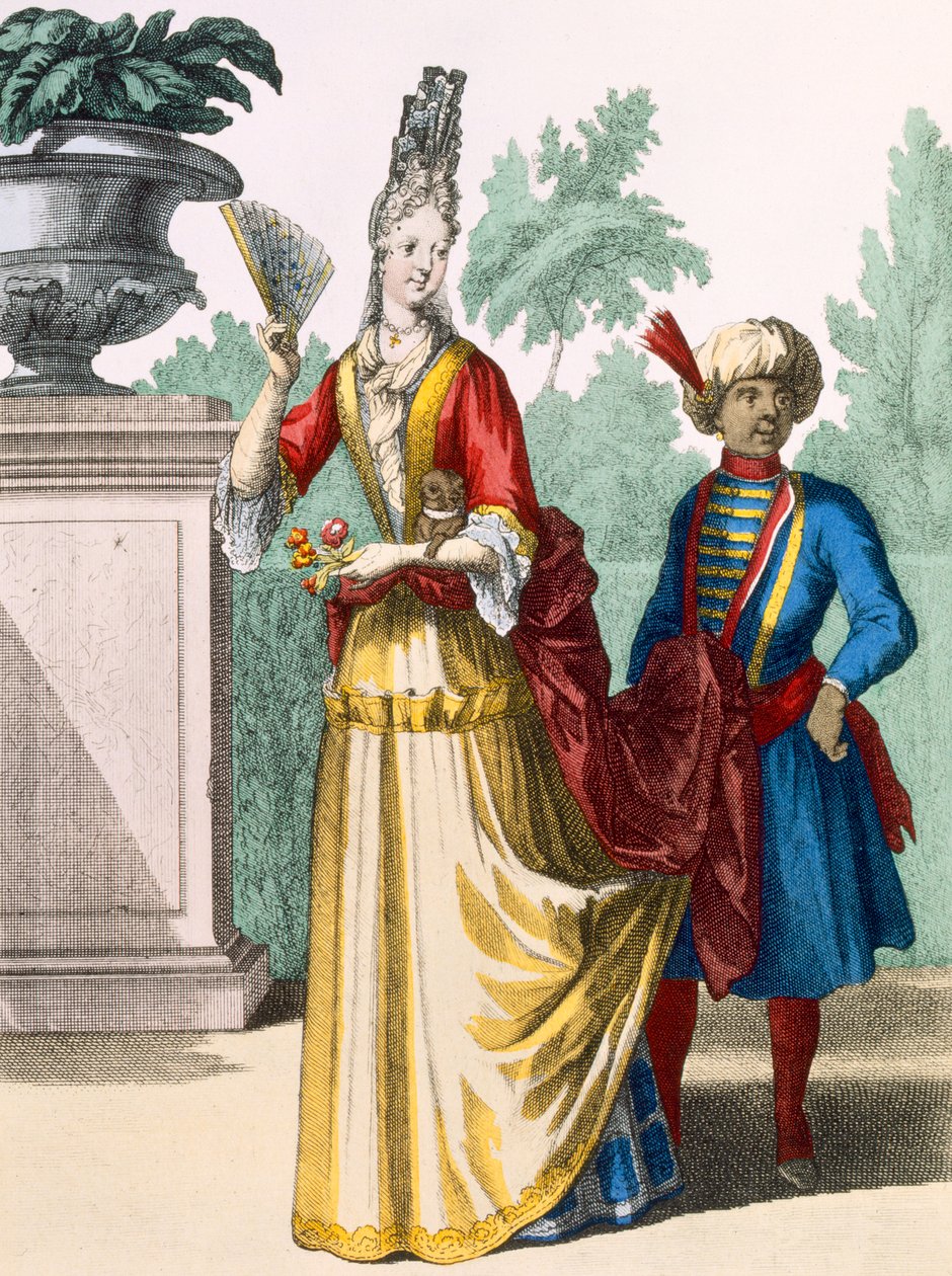 Senhora de vestido de verão, c.1690-1700 de French School