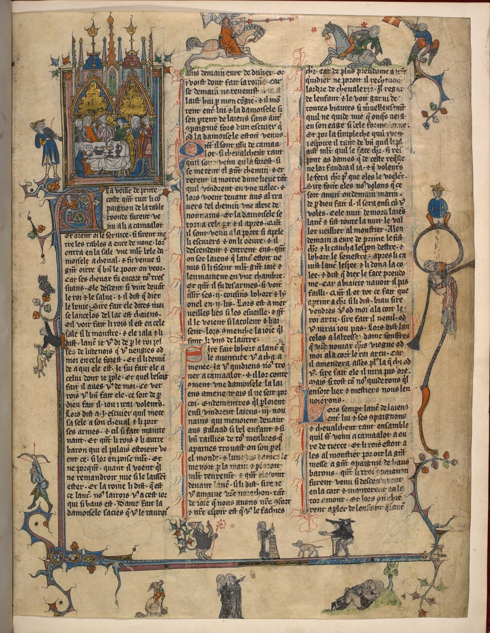 Lancelot-Grail (O Ciclo da Vulgata em Prosa), Add MS 10294/1 f.1dr de French School