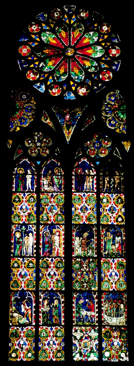 Juízo Final e as Obras de Misericórdia, da nave sul, c.1325 de French School