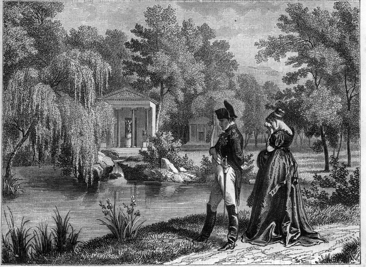 Última estadia de Napoleão no Palácio Malmaison - última visita de Napoleão e da Rainha Hortense a La Malmaison, Junho de 1815 - em "Histoire de l